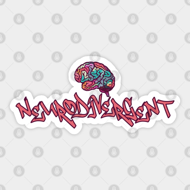 Neurodivergent brain Sticker by LondonAutisticsStandingTogether